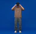 Camiseta marron Kumara Oversize